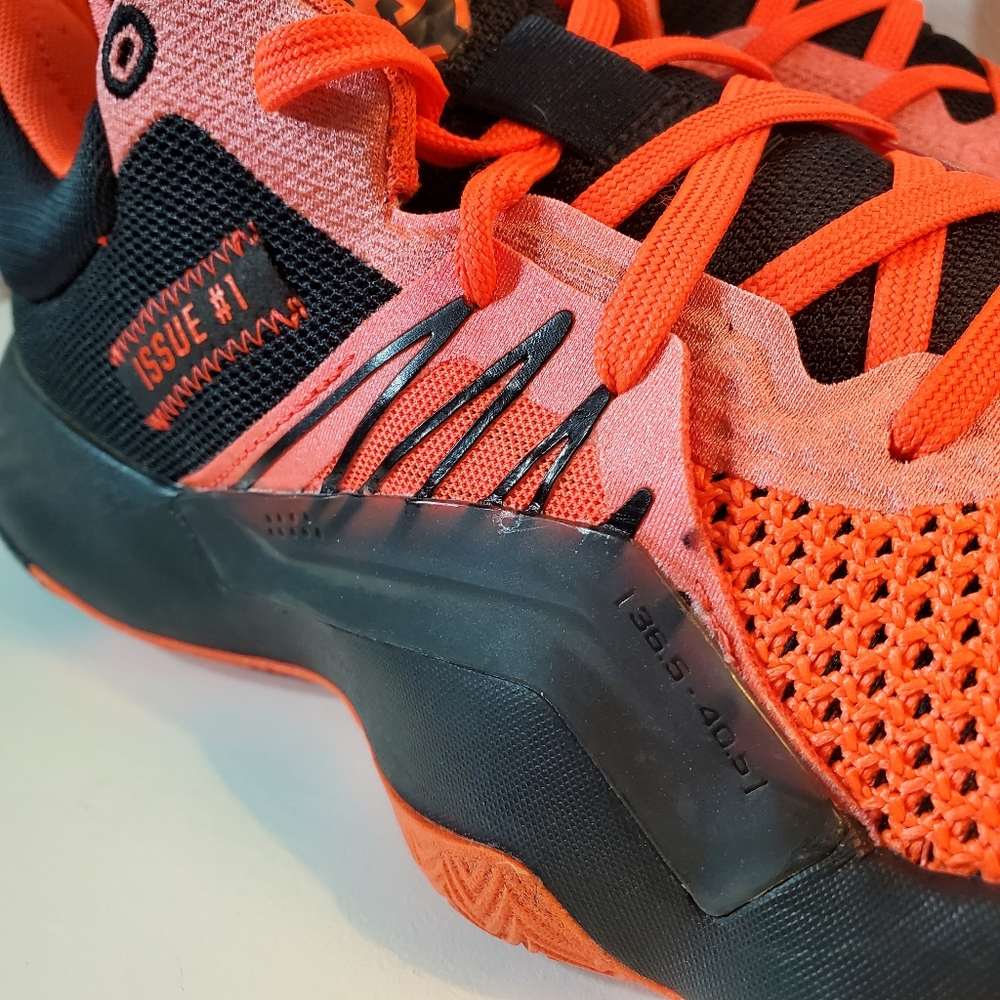 Adidas D.O.N Issue 1 Donovan Mitchell Spider Stamp Solar Red Orange Black Size 9 - Picture 7 of 16